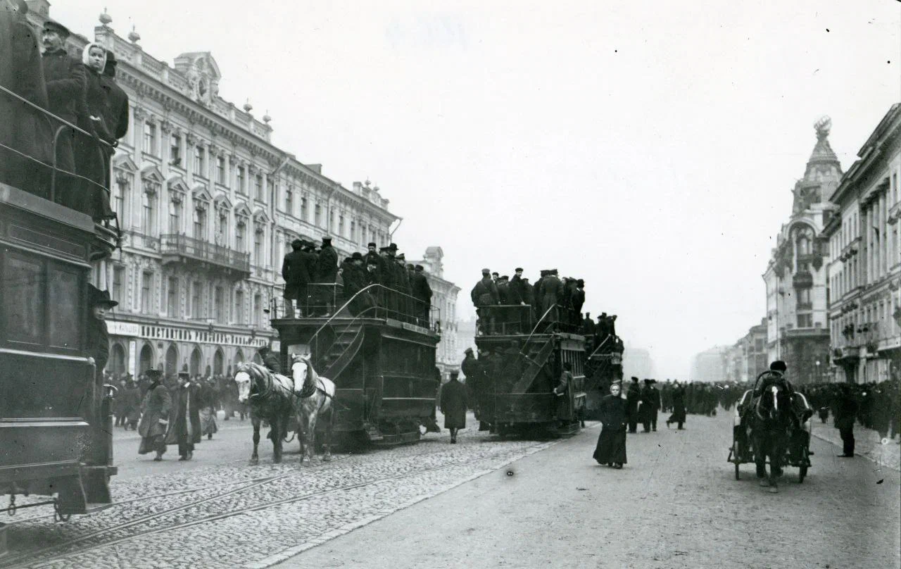 Конки на Невском проспекте, 1906 год#Петербург_из_прошлогоХочу в Питер