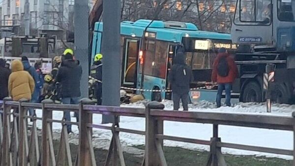 В Петербурге завели дело после выезда автобуса на тротуар, водитель задержан В Петербурге завели дело после выезда автобуса на тротуар, водитель задержан